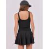 imageCaracilia Womens Tennis Mini Dresses Workout Built in Shorts Golf Athletic Sleeveless One Piece Summer Active Romper DressBlack