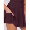 imageCaracilia Womens Tennis Mini Dresses Workout Built in Shorts Golf Athletic Sleeveless One Piece Summer Active Romper DressDeep Red Brown