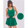 imageCaracilia Womens Tennis Mini Dresses Workout Built in Shorts Golf Athletic Sleeveless One Piece Summer Active Romper DressGrass Green