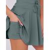 imageCaracilia Womens Tennis Mini Dresses Workout Built in Shorts Golf Athletic Sleeveless One Piece Summer Active Romper DressGray Green