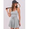imageCaracilia Womens Tennis Mini Dresses Workout Built in Shorts Golf Athletic Sleeveless One Piece Summer Active Romper DressGrey
