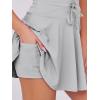 imageCaracilia Womens Tennis Mini Dresses Workout Built in Shorts Golf Athletic Sleeveless One Piece Summer Active Romper DressGrey