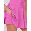 imageCaracilia Womens Tennis Mini Dresses Workout Built in Shorts Golf Athletic Sleeveless One Piece Summer Active Romper DressHot Pink