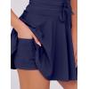 imageCaracilia Womens Tennis Mini Dresses Workout Built in Shorts Golf Athletic Sleeveless One Piece Summer Active Romper DressNavy Blue