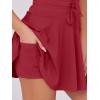 imageCaracilia Womens Tennis Mini Dresses Workout Built in Shorts Golf Athletic Sleeveless One Piece Summer Active Romper DressRed