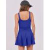 imageCaracilia Womens Tennis Mini Dresses Workout Built in Shorts Golf Athletic Sleeveless One Piece Summer Active Romper DressRoyal Blue