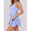 imageCaracilia Womens Tennis Mini Dresses Workout Built in Shorts Golf Athletic Sleeveless One Piece Summer Active Romper DressSky Blue