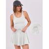imageCaracilia Womens Tennis Mini Dresses Workout Built in Shorts Golf Athletic Sleeveless One Piece Summer Active Romper DressWhite