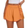 imageCaracilia Women Running Shorts Flowy Pleated Athletic Shorts Summer High Waisted Tennis Sporty Workout Gym ShortsOrange