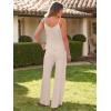imageCaracilia 2 Piece Lounge Sets for Women Summer Casual Matching Wide Leg Pants Beach Travel Vacation 2025 Trendy OutfitsApricot