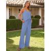 imageCaracilia 2 Piece Lounge Sets for Women Summer Casual Matching Wide Leg Pants Beach Travel Vacation 2025 Trendy OutfitsBlue