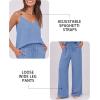 imageCaracilia 2 Piece Lounge Sets for Women Summer Casual Matching Wide Leg Pants Beach Travel Vacation 2025 Trendy OutfitsBlue