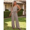 imageCaracilia 2 Piece Lounge Sets for Women Summer Casual Matching Wide Leg Pants Beach Travel Vacation 2025 Trendy OutfitsBrown