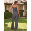 imageCaracilia 2 Piece Lounge Sets for Women Summer Casual Matching Wide Leg Pants Beach Travel Vacation 2025 Trendy OutfitsDark Gray