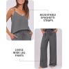 imageCaracilia 2 Piece Lounge Sets for Women Summer Casual Matching Wide Leg Pants Beach Travel Vacation 2025 Trendy OutfitsDark Gray