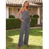 imageCaracilia 2 Piece Lounge Sets for Women Summer Casual Matching Wide Leg Pants Beach Travel Vacation 2025 Trendy OutfitsDark Gray