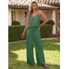 imageCaracilia 2 Piece Lounge Sets for Women Summer Casual Matching Wide Leg Pants Beach Travel Vacation 2025 Trendy OutfitsGrass Green