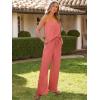 imageCaracilia 2 Piece Lounge Sets for Women Summer Casual Matching Wide Leg Pants Beach Travel Vacation 2025 Trendy OutfitsOrange
