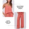 imageCaracilia 2 Piece Lounge Sets for Women Summer Casual Matching Wide Leg Pants Beach Travel Vacation 2025 Trendy OutfitsOrange