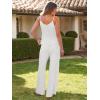 imageCaracilia 2 Piece Lounge Sets for Women Summer Casual Matching Wide Leg Pants Beach Travel Vacation 2025 Trendy OutfitsWhite