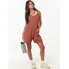imageCaracilia Romper for Women Summer Casual Sleeveless Loose Overall Spaghetti Strap Shorts Jumpsuit 2025 Beach Vacation OutfitsRust