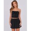 imageCaracilia Women 2 Piece Mini Skirt Sets Corset Crop Top Summer Y2k Going Out Outfits Beach VacationBlack