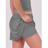 imageCaracilia Women 2 Piece Mini Skirt Sets Corset Crop Top Summer Y2k Going Out Outfits Beach VacationGrey