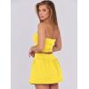 imageCaracilia Women 2 Piece Mini Skirt Sets Corset Crop Top Summer Y2k Going Out Outfits Beach VacationYellow