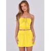 imageCaracilia Women 2 Piece Mini Skirt Sets Corset Crop Top Summer Y2k Going Out Outfits Beach VacationYellow
