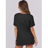 imageCaracilia Women Summer Lightweight Sweater Top Oversized Short Sleeve Drop Shoulder Seams Outside Casual TShirts Trendy 2025Black