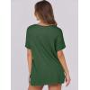 imageCaracilia Women Summer Lightweight Sweater Top Oversized Short Sleeve Drop Shoulder Seams Outside Casual TShirts Trendy 2025Green