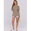 imageCaracilia Women Summer Lightweight Sweater Top Oversized Short Sleeve Drop Shoulder Seams Outside Casual TShirts Trendy 2025Khaki