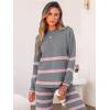 imageCaracilia Womens 2 Piece Outfits Sweater Sets Striped Oversized Sweaters Knit Wide Leg Pant Lounge Set 2025 Fall OutfitsGrey Striped Combo