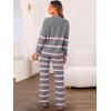imageCaracilia Womens 2 Piece Outfits Sweater Sets Striped Oversized Sweaters Knit Wide Leg Pant Lounge Set 2025 Fall OutfitsGrey Striped Combo