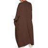 imageCaracilia Womens Long Cardigan Sweaters 2025 Fall Open Front Coat Long Sleeve Cable Knit Maxi Outerwear Trendy Jacket ClothesBrown