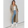 imageCaracilia Womens Long Cardigan Sweaters 2025 Fall Open Front Coat Long Sleeve Cable Knit Maxi Outerwear Trendy Jacket ClothesCamel