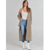 imageCaracilia Womens Long Cardigan Sweaters 2025 Fall Open Front Coat Long Sleeve Cable Knit Maxi Outerwear Trendy Jacket ClothesCamel