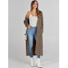 imageCaracilia Womens Long Cardigan Sweaters 2025 Fall Open Front Coat Long Sleeve Cable Knit Maxi Outerwear Trendy Jacket ClothesCoffee