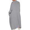 imageCaracilia Womens Long Cardigan Sweaters 2025 Fall Open Front Coat Long Sleeve Cable Knit Maxi Outerwear Trendy Jacket ClothesGrey