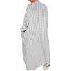 imageCaracilia Womens Long Cardigan Sweaters 2025 Fall Open Front Coat Long Sleeve Cable Knit Maxi Outerwear Trendy Jacket ClothesLight Grey
