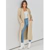 imageCaracilia Womens Long Cardigan Sweaters 2025 Fall Open Front Coat Long Sleeve Cable Knit Maxi Outerwear Trendy Jacket ClothesLight Khaki