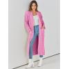 imageCaracilia Womens Long Cardigan Sweaters 2025 Fall Open Front Coat Long Sleeve Cable Knit Maxi Outerwear Trendy Jacket ClothesPink