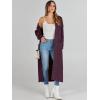 imageCaracilia Womens Long Cardigan Sweaters 2025 Fall Open Front Coat Long Sleeve Cable Knit Maxi Outerwear Trendy Jacket ClothesRed
