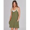 imageCaracilia Womens Summer Mini Dress 2025 Casual Sleeveless Built in Shapewear Sundress Trendy Short Tennis Athletic OutfitsArmy Green