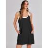 imageCaracilia Womens Summer Mini Dress 2025 Casual Sleeveless Built in Shapewear Sundress Trendy Short Tennis Athletic OutfitsBlack
