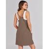 imageCaracilia Womens Summer Mini Dress 2025 Casual Sleeveless Built in Shapewear Sundress Trendy Short Tennis Athletic OutfitsCoffee