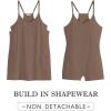 imageCaracilia Womens Summer Mini Dress 2025 Casual Sleeveless Built in Shapewear Sundress Trendy Short Tennis Athletic OutfitsCoffee