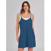 imageCaracilia Womens Summer Mini Dress 2025 Casual Sleeveless Built in Shapewear Sundress Trendy Short Tennis Athletic OutfitsDark Blue