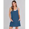 imageCaracilia Womens Summer Mini Dress 2025 Casual Sleeveless Built in Shapewear Sundress Trendy Short Tennis Athletic OutfitsDark Blue