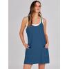 imageCaracilia Womens Summer Mini Dress 2025 Casual Sleeveless Built in Shapewear Sundress Trendy Short Tennis Athletic OutfitsDark Blue